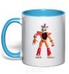 Mug with a colored handle FNAF Funko sky-blue фото