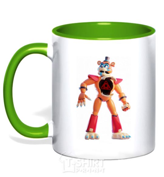 Mug with a colored handle FNAF Funko kelly-green фото