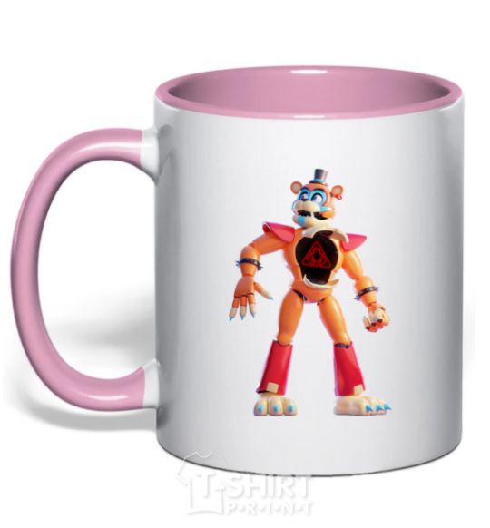 Mug with a colored handle FNAF Funko light-pink фото