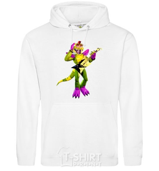 Men`s hoodie Glamrock Monty 5 Nights with Freddy White фото