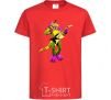 Kids T-shirt Glamrock Monty 5 Nights with Freddy red фото