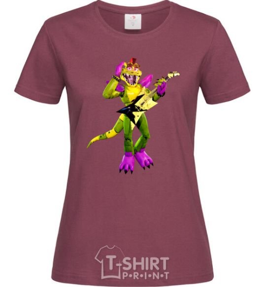 Женская футболка Глемрок Монти 5 ночей с Фредди Бордовый фото