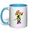 Mug with a colored handle Glamrock Monty 5 Nights with Freddy sky-blue фото