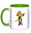 Mug with a colored handle Glamrock Monty 5 Nights with Freddy kelly-green фото