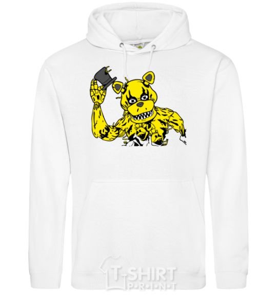 Men`s hoodie Golden Freddy White фото