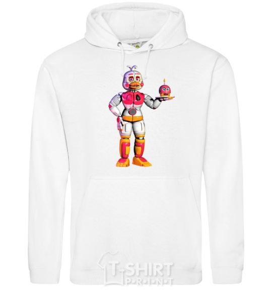 Men`s hoodie Chicka Fnaf White фото