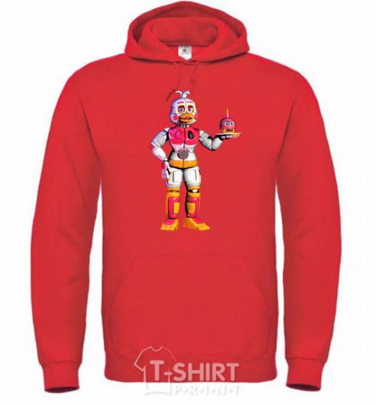 Men`s hoodie Chicka Fnaf bright-red фото