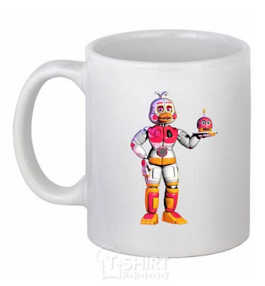 Ceramic mug Chicka Fnaf White фото