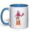 Mug with a colored handle Chicka Fnaf royal-blue фото