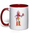 Mug with a colored handle Chicka Fnaf red фото