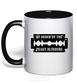 Mug with a colored handle By order of the peakly blinders black фото