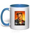 Mug with a colored handle Arthur Shelby Sharp Visors royal-blue фото