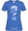 Женская футболка Острые козырьки бел Ярко-синий фото