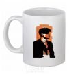 Ceramic mug Sharp visors stencil White фото