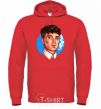 Men`s hoodie Thomas Shelby with a Sharpie cigarette bright-red фото