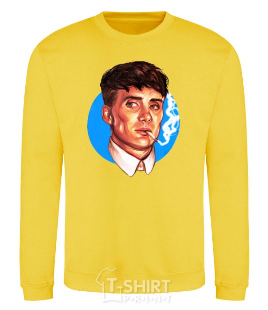 Sweatshirt Thomas Shelby with a Sharpie cigarette yellow фото