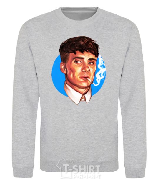 Sweatshirt Thomas Shelby with a Sharpie cigarette sport-grey фото