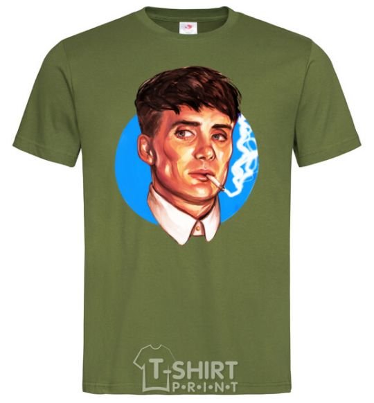 Men's T-Shirt Thomas Shelby with a Sharpie cigarette millennial-khaki фото