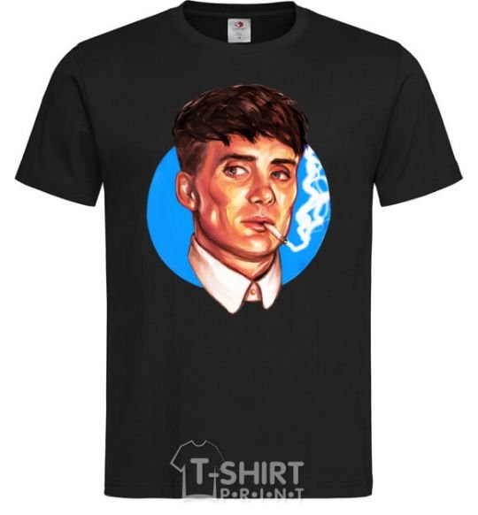 Men's T-Shirt Thomas Shelby with a Sharpie cigarette black фото