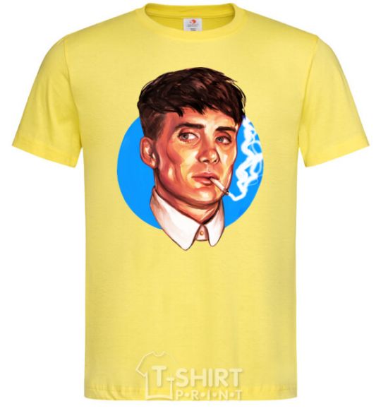 Men's T-Shirt Thomas Shelby with a Sharpie cigarette cornsilk фото