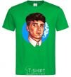 Men's T-Shirt Thomas Shelby with a Sharpie cigarette kelly-green фото