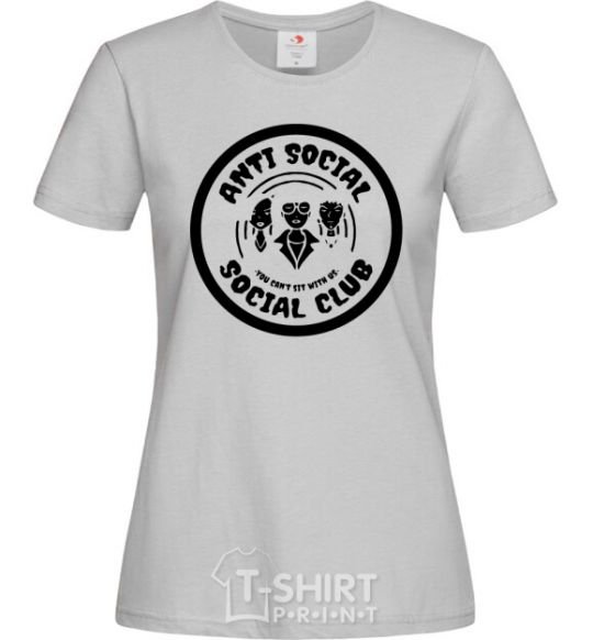 Women's T-shirt Antisocial club Daria grey фото