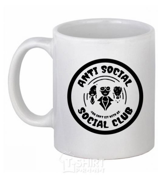 Ceramic mug Antisocial club Daria White фото