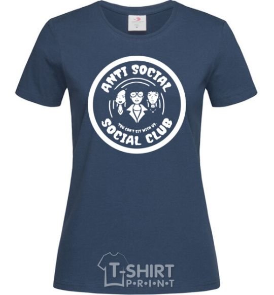 Women's T-shirt Antisocial club Daria navy-blue фото