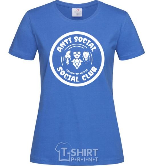 Women's T-shirt Antisocial club Daria royal-blue фото