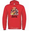 Men`s hoodie Daria bright-red фото