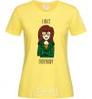 Женская футболка Daria i hate everybody Лимонный фото