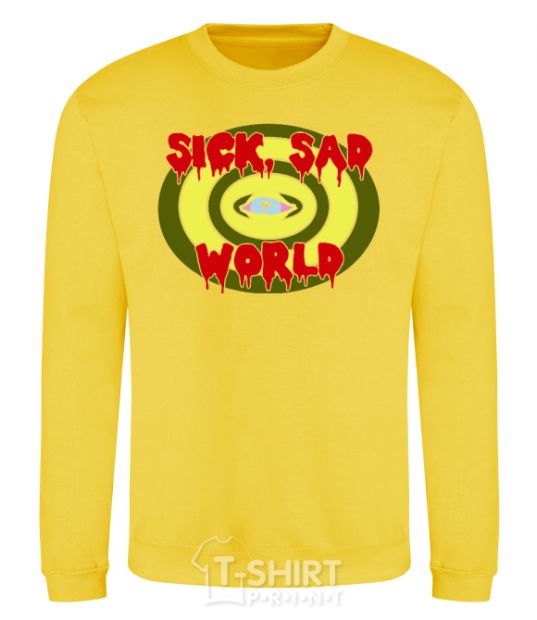 Sweatshirt Sick world yellow фото