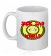 Ceramic mug Sick world White фото