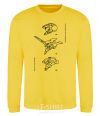 Sweatshirt Evangelion HELMETS anime yellow фото