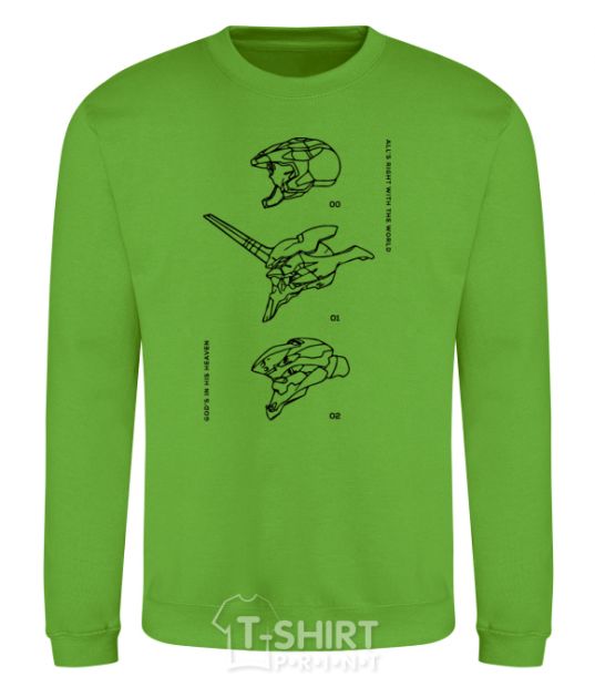 Sweatshirt Evangelion HELMETS anime orchid-green фото