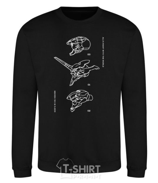 Sweatshirt Evangelion HELMETS anime black фото