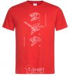 Men's T-Shirt Evangelion HELMETS anime red фото