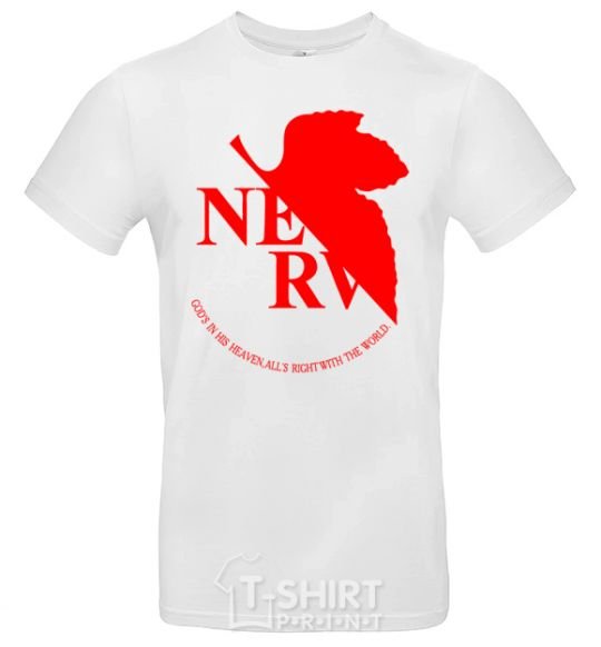 Men's T-Shirt Evangelion anime Evangelion White фото