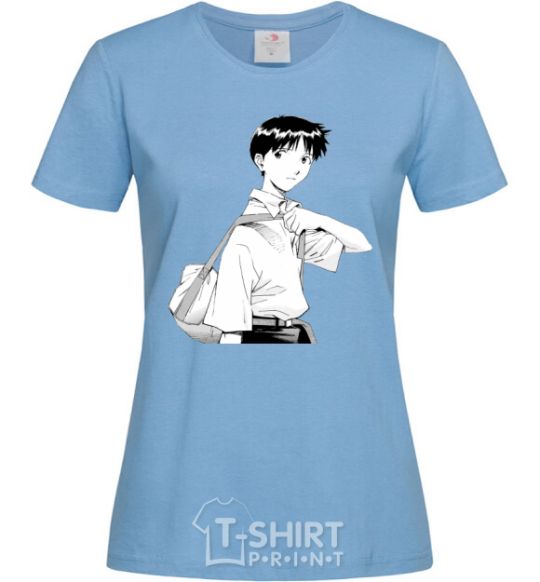 Women's T-shirt Daco Evangelion sky-blue фото