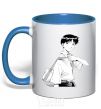 Mug with a colored handle Daco Evangelion royal-blue фото