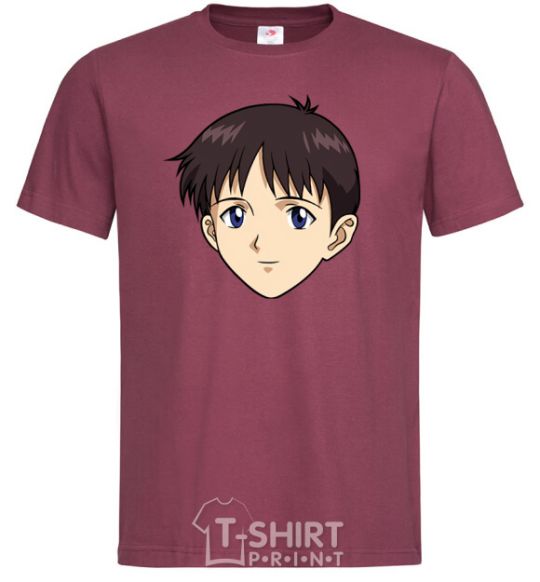 Men's T-Shirt Evangelion Sinzdi burgundy фото