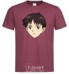 Men's T-Shirt Evangelion Sinzdi burgundy фото