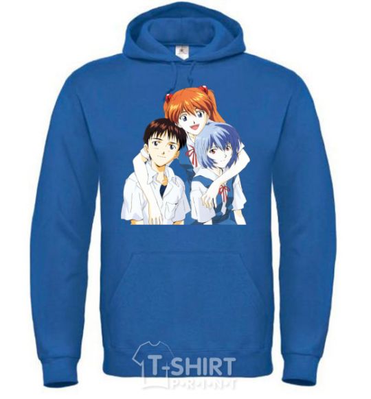 Men`s hoodie Asuka Shinji Rei royal фото