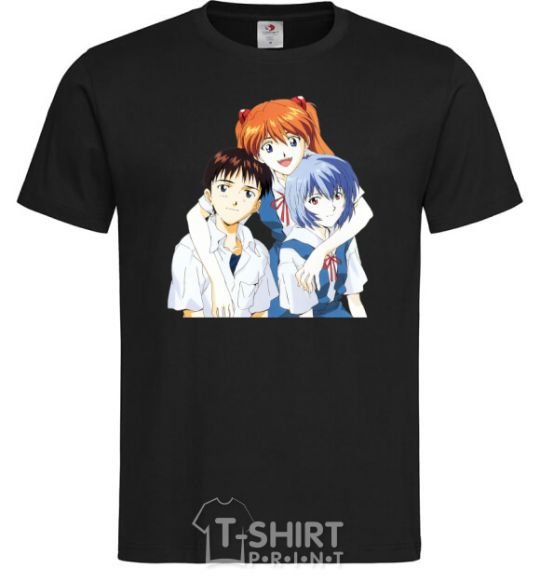 Men's T-Shirt Asuka Shinji Rei black фото