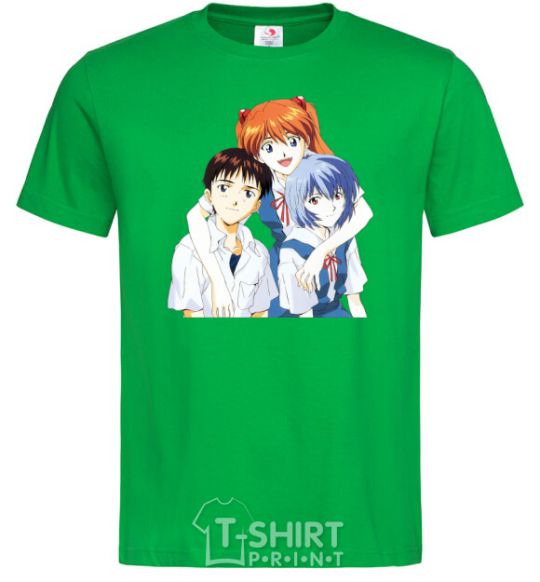 Men's T-Shirt Asuka Shinji Rei kelly-green фото