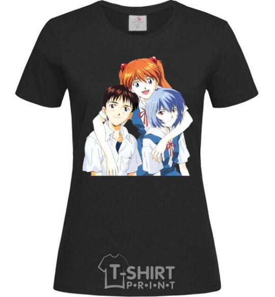 Women's T-shirt Asuka Shinji Rei black фото