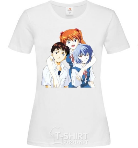 Women's T-shirt Asuka Shinji Rei White фото