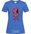 Women's T-shirt Evangelion robot anime royal-blue фото