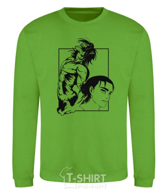 Sweatshirt Eren Yaeger Attack of the Titans orchid-green фото