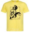 Мужская футболка Eren Yaeger Атака титанов Лимонный фото